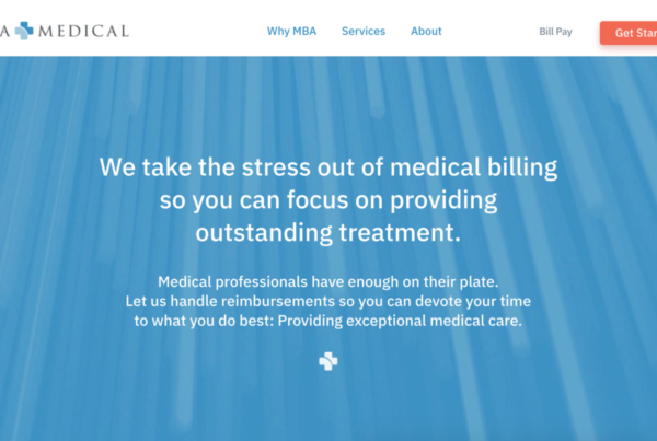 MBA Medical Homepage Screenshot